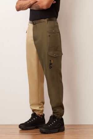 FILA Pan Pants Olive / Grey / Black,Mens Clothing | CA.ISBUXN719